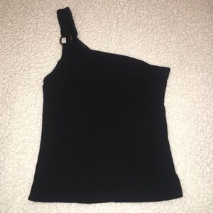 Black One Shoulder Top